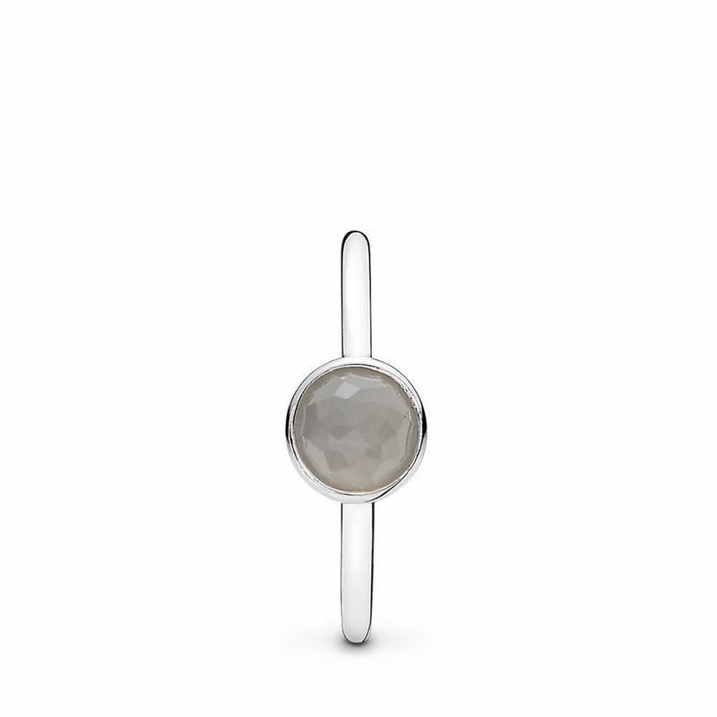 Pandora June Droplet Stackable Ring Silver Egypt BQ8597410